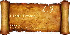 Liedl Ferenc névjegykártya