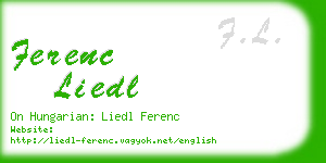 ferenc liedl business card